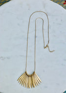 Multi spike gold necklace