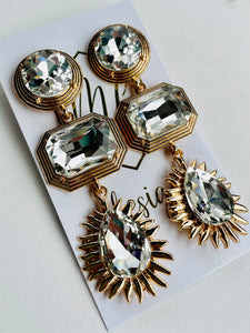 Statement Rhinestone Earrings