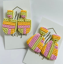 Pastel Basket Weave Earrings