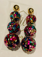 Triple Disco Ball Earrings