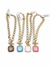 Chunky Cushion Cut Pendant Necklace