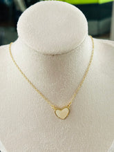 Large White Druzy Heart Necklace