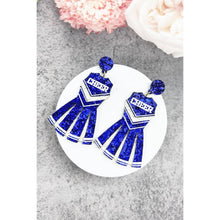GLITTER CHEERLEADER UNIFORM DROP POST EARRING