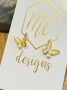 Colorful Butterfly Studs