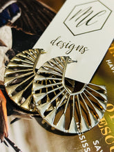Gold Wheels Hoop Earrings
