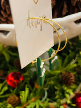 Small clay Christmas trees on hoop