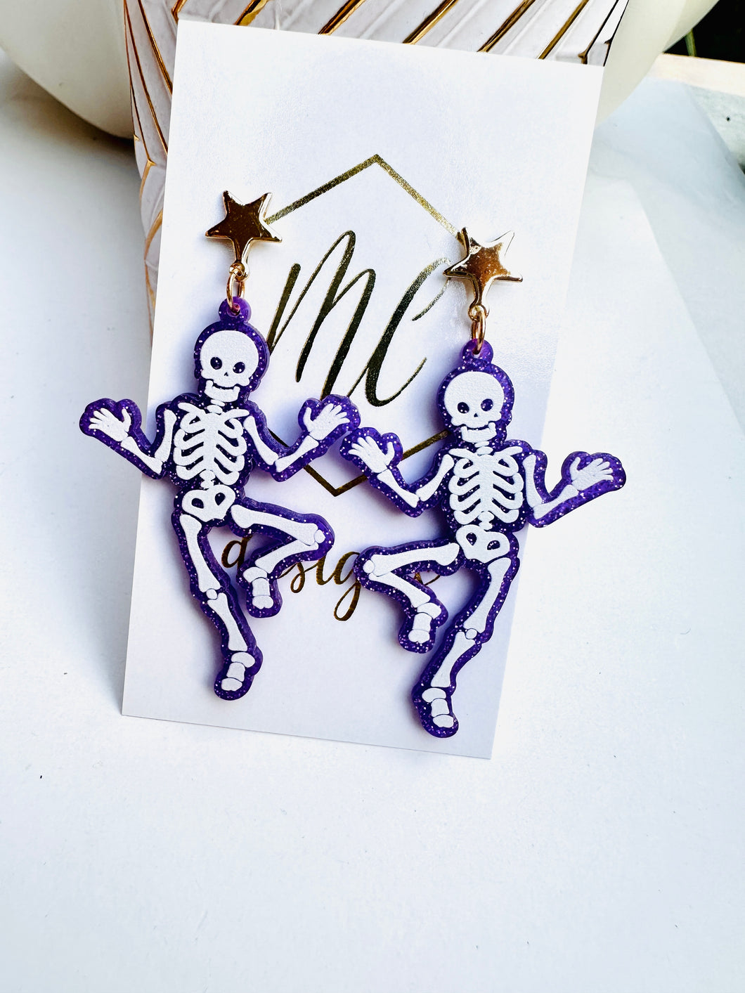 Grateful Dead Halloween Skeleton Earrings