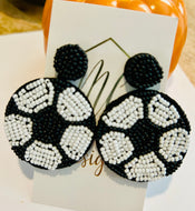 Beaded Soccer and Softball Earrings