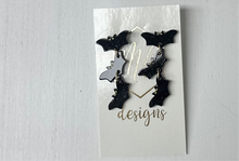 Triple Glitter Bat Earrings