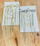 Bow Chain Earrings