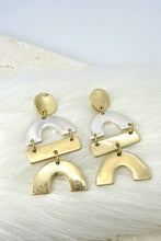 Mixed Metal Geometric Earring