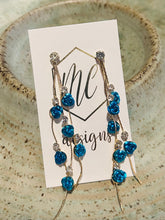 Long Dangle Flower Earrings