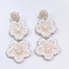 New Beaded Sequin Flower Earrings