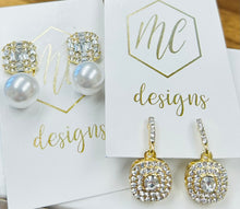 Square Rhinestone Earrings