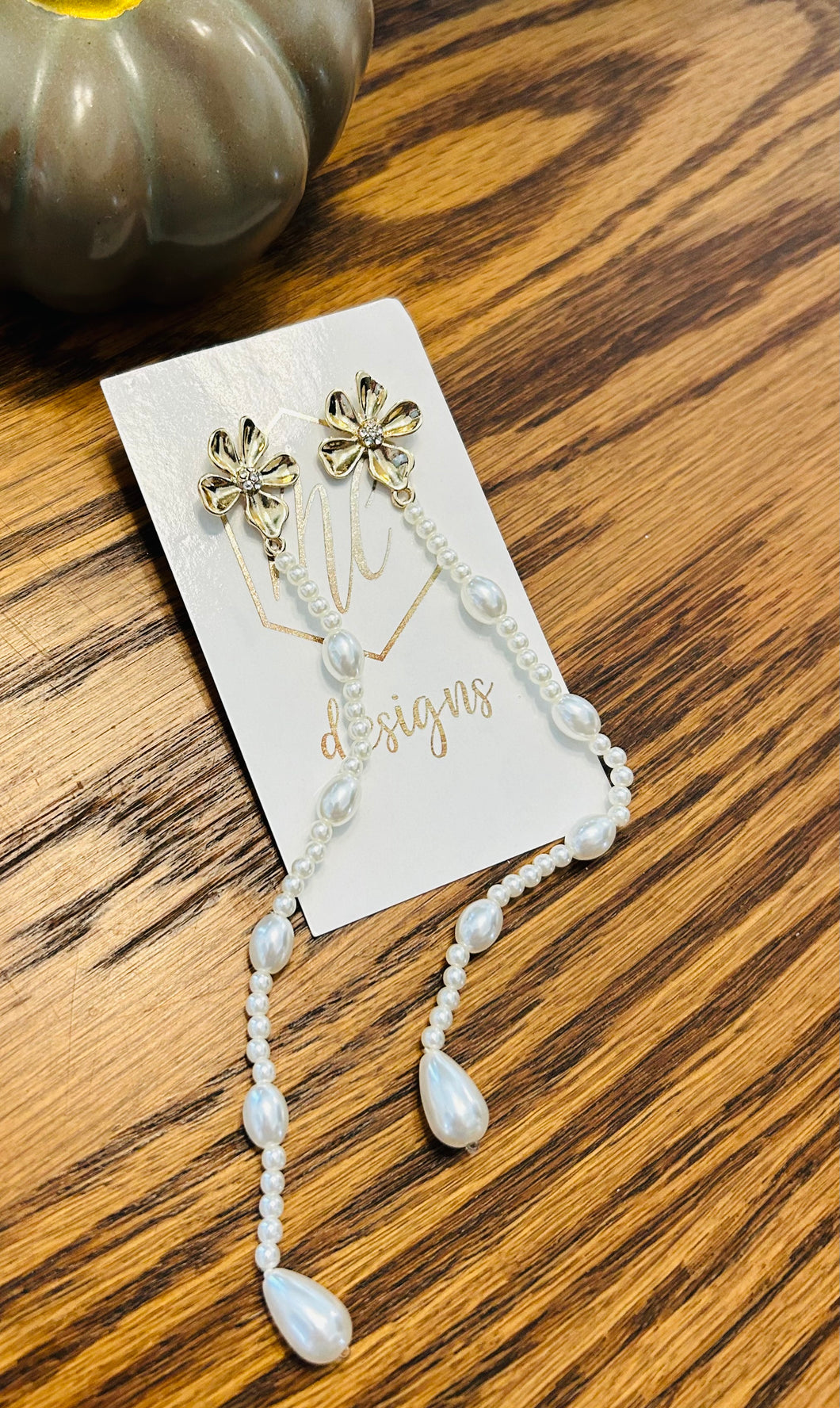 Long Pearl Earrings