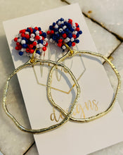 Irregular Gold Circle with Beaded Tops