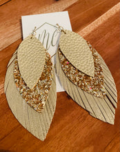Triple Leather Earrings