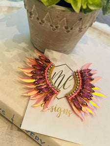 Statement Rhinestone Wing Earrings