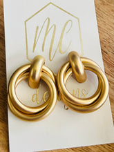 Multi Circle Matte OG Gold Earrings
