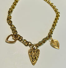 Chunky Heart Gold Necklaces