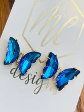 Big Butterfly Jeweled Earrings