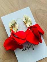 Small Petal Earrings Gold Leaf Top