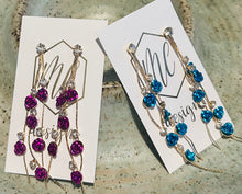 Long Dangle Flower Earrings
