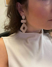 Geometric Tiered Clay Earrings