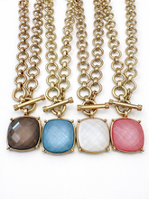 Chunky Cushion Cut Pendant Necklace