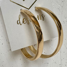 Large Flat Hoop Earrings 50 mm