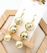 Triple Disco Ball Earrings