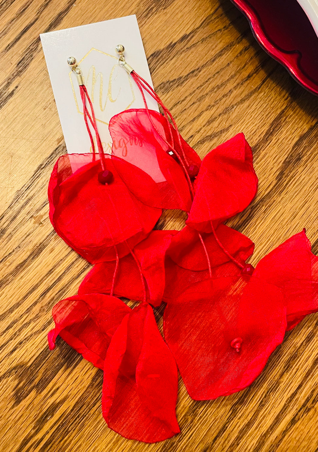 Statement Petal Fabric Earrings