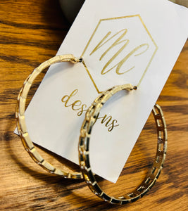 Gold Chain Hoops