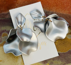 Shiny or Matte Petal Earrings