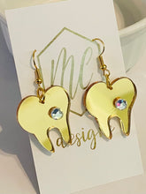 Gold Shiny Tooth Earrings