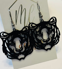 Tiger Earrings Black