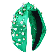 RHINESTONE PEARL BEAD HAIR BAND HEADBAND