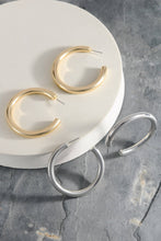 CLASSIC SHINY CHUNKY HOOPS EARRINGS 1.75 INCH