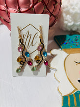 Jeweled Christmas Light Bulb  Earrings