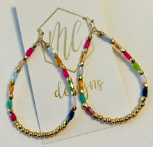 Colorful Beaded Teardrop Earrings