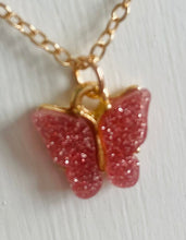 Small Glitter Butterfly Necklaces