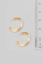 Large Layered Brushed Metallic Hoop Earrings