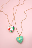 COLORFUL FLOWER LOCKET NECKLACE
