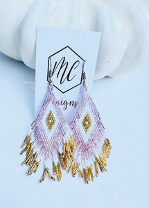 Fall Fringe Beaded Earrings