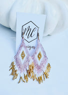 Fall Fringe Beaded Earrings