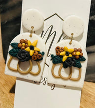 Fall Clay Earrings with Pumpkins