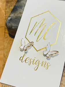 Colorful Butterfly Studs