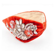 Velvet Rust Vintage Beaded Headband