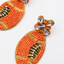 New Jeweled Football Seed Beaded Earrings