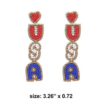 Statement Beaded USA Earrings